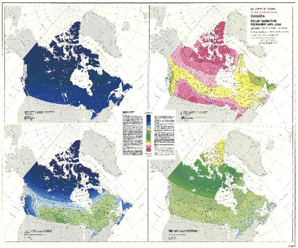 Canada solar insolation map