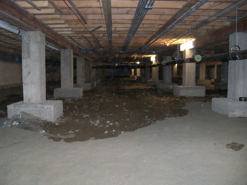 Crawspace without insulation