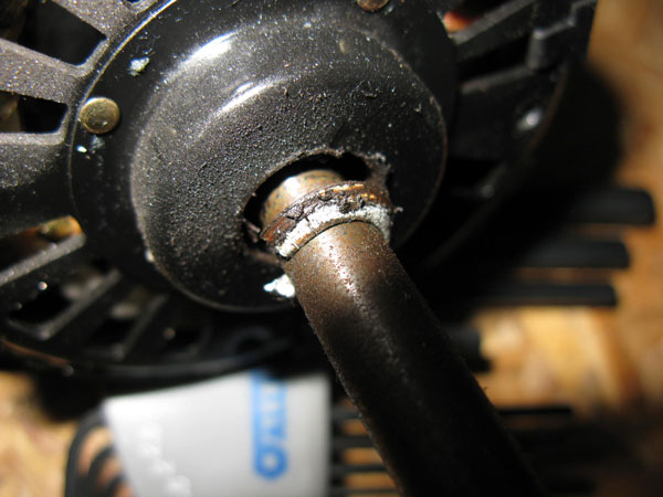 failed motor bearing