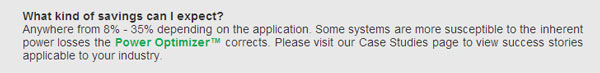 Power Optimizer Claims