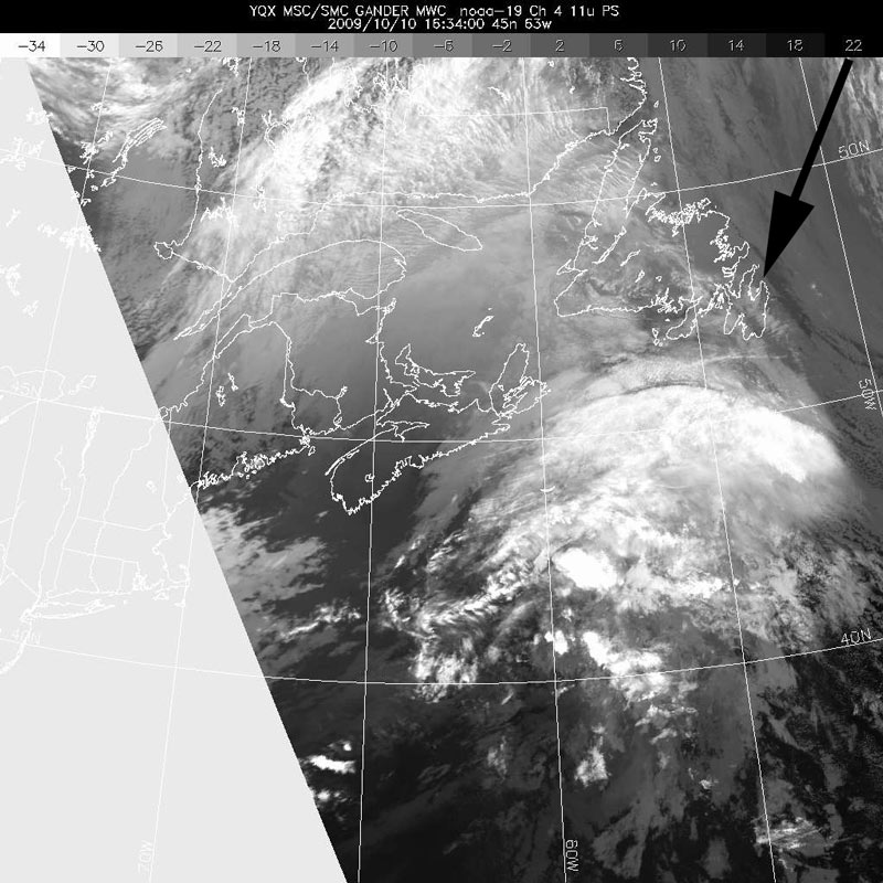 Satellite image Atlantic Canada